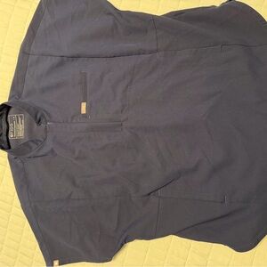 Figs Deep Blue Short Sleeve Top